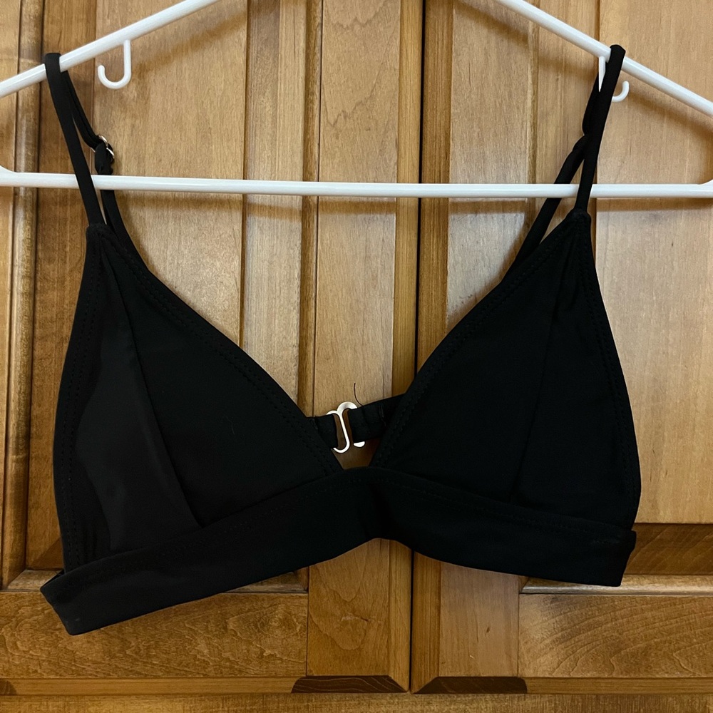 Small Black Triangle Bikini Top
